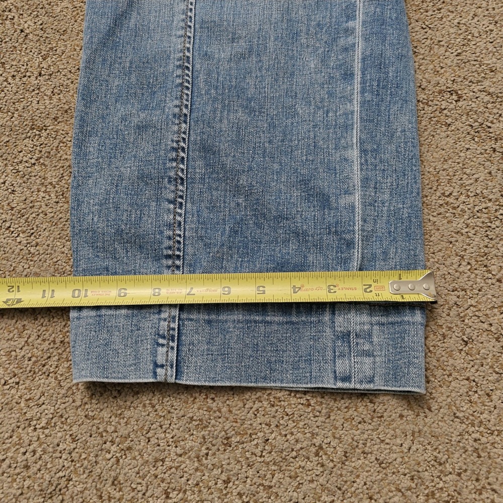 Karl Lagerfeld Paris Womens 12P Blue Wide Leg Crop Button Fly Jeans LQ5T2249 - Picture 10 of 15
